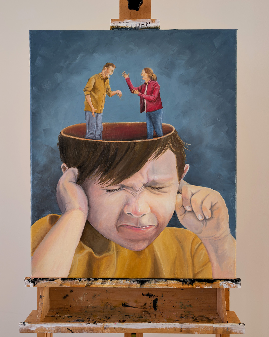 Rent Free Trauma – Original Oil Painting